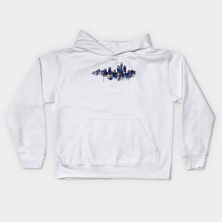 Detroit Skyline Silhouette Kids Hoodie